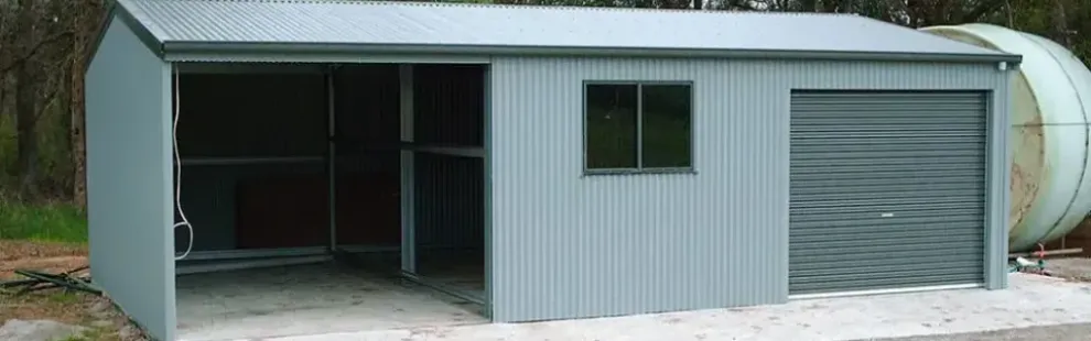 Double Workshop Shed
